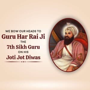 Guru Har Rai Ji Joti Jot Diwas poster Maker