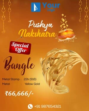 Pushya Nakshatra Offers Templates banner