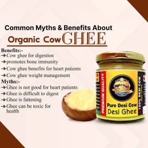 Ghee promotional template