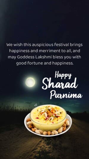 Sharad Purnima Insta Story Facebook Poster