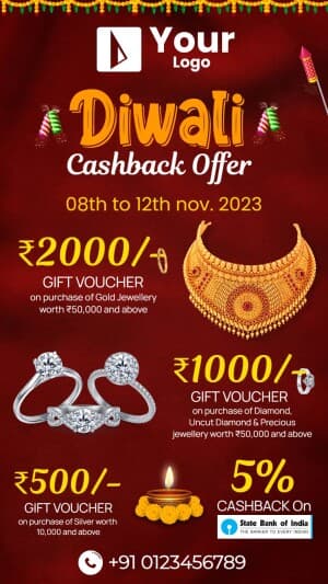 Diwali Offers Templates facebook ad banner