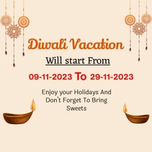 Diwali Holiday's Facebook Poster