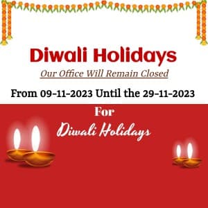 Diwali Holiday's whatsapp status template