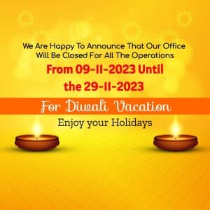 Diwali Holiday's creative template