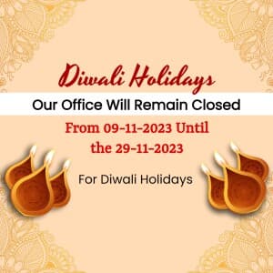 Diwali Holiday's Social Media poster