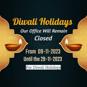 Diwali Holiday's marketing poster