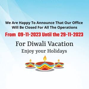 Diwali Holiday's ad template