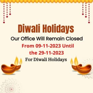 Diwali Holiday's advertisement template