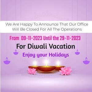 Diwali Holiday's Instagram flyer