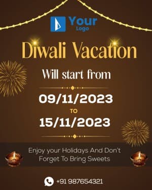 Diwali Holiday's flyer