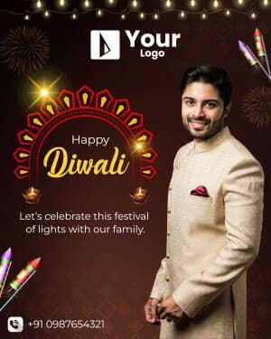 Diwali Wishes Templates Instagram flyer