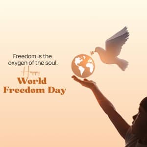 World Freedom Day whatsapp status poster