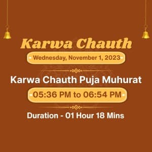 Karva Chauth whatsapp status poster