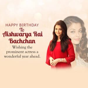 Aishwarya rai bachchan birthday flyer