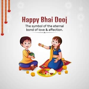 Bhai Dooj whatsapp status poster