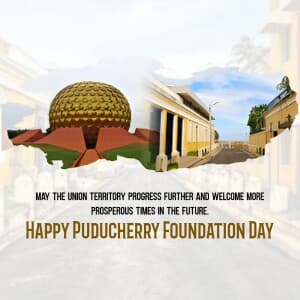 Puducherry Foundation Day banner