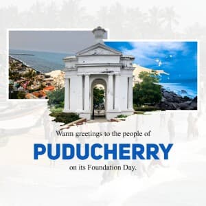 Puducherry Foundation Day event poster