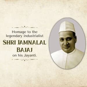 Jamnalal Bajaj Jayanti graphic