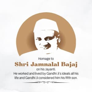 Jamnalal Bajaj Jayanti flyer