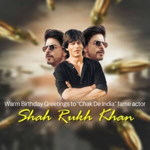 Shahrukh Khan Birthday event poster