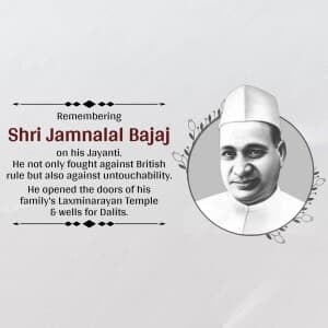 Jamnalal Bajaj Jayanti banner