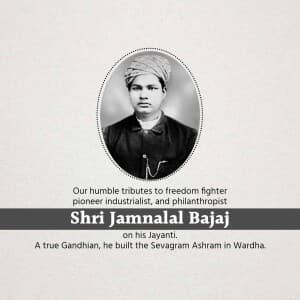 Jamnalal Bajaj Jayanti poster