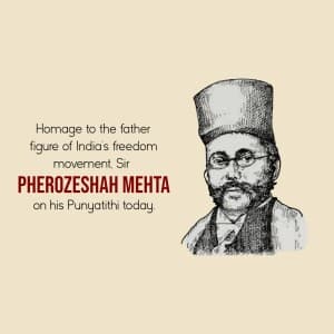 Pherozeshah Mehta Punyatithi poster