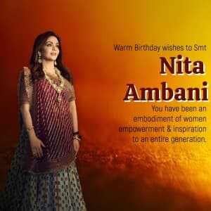 Nita Ambani Birthday event poster