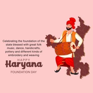 Haryana Foundation Day event poster
