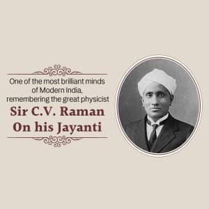 C. V. Raman Jayanti flyer