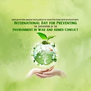 International Day for Saving Environment in War illustration