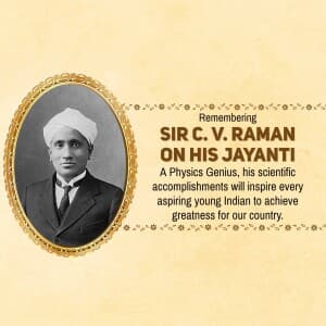 C. V. Raman Jayanti poster