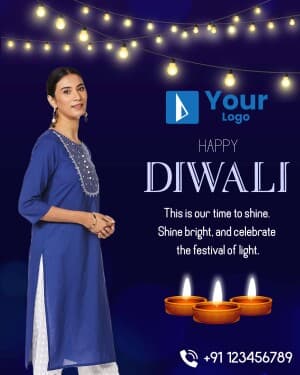 Diwali Wishes Templates Social Media poster