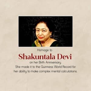 Shakuntala Devi Jayanti post