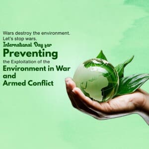 International Day for Saving Environment in War graphic