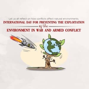 International Day for Saving Environment in War flyer