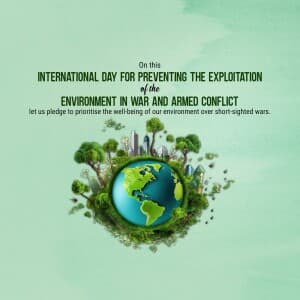 International Day for Saving Environment in War banner