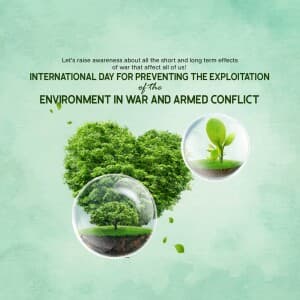 International Day for Saving Environment in War event poster