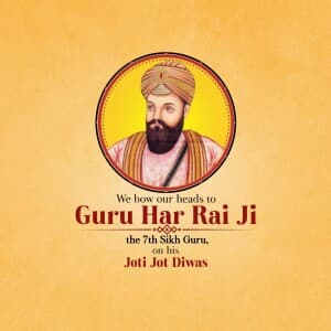 Guru Har Rai Ji Joti Jot Diwas event poster