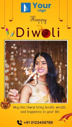 Diwali Wishes Templates poster Maker