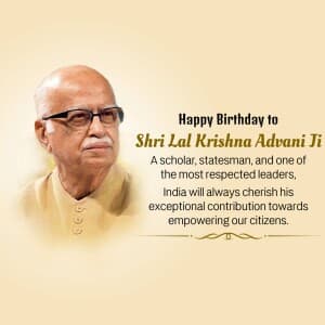 Lal Krishna Advani | Birthday graphic