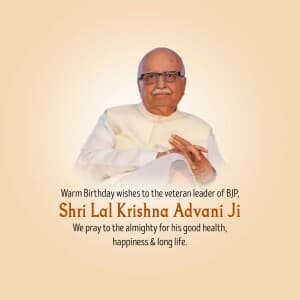 Lal Krishna Advani | Birthday flyer