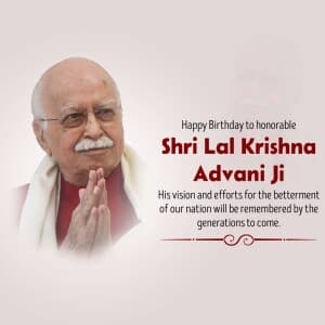 Lal Krishna Advani | Birthday poster