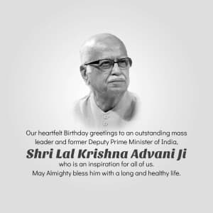 Lal Krishna Advani | Birthday event poster
