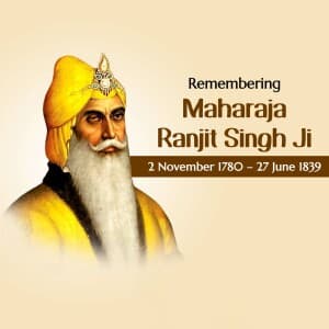 Maharaja Ranjit Singh Jayanti illustration