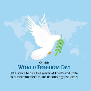 World Freedom Day event advertisement