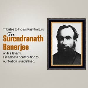 Surendranath Banerjee Jayanti graphic