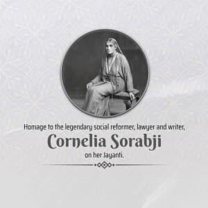 Cornelia Sorabji Jayanti graphic