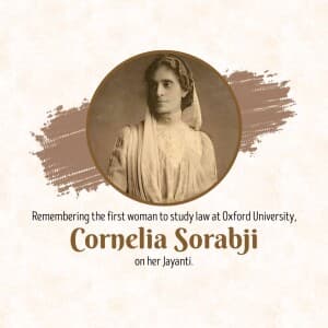 Cornelia Sorabji Jayanti image