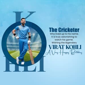 Virat Kohli Birthday flyer